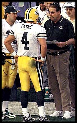 Mike Holmgren molding his Brett Favre